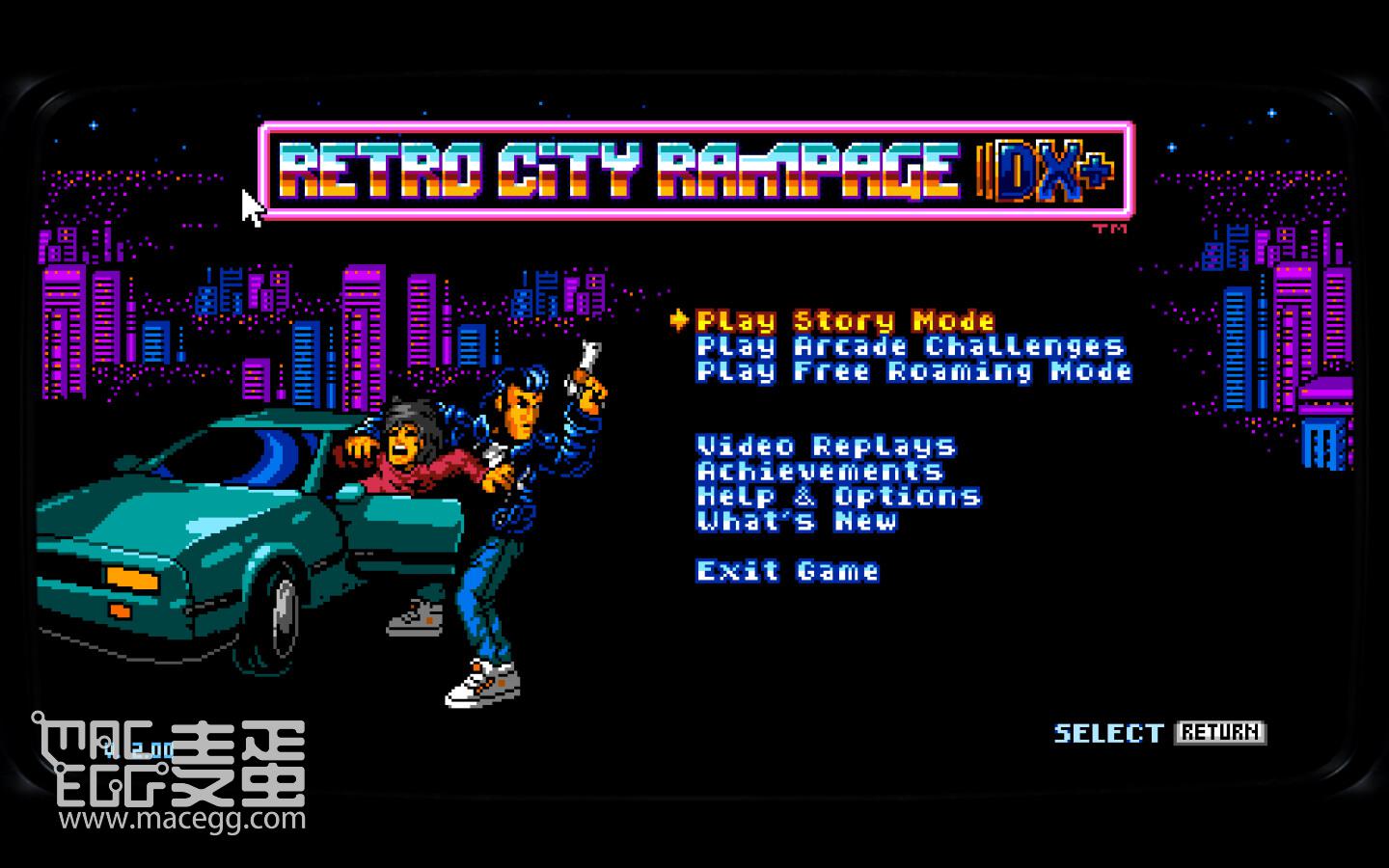 荒野老城DX Retro City Rampage DX for Mac v2.00 DX+ 英文原生版-麦蛋MacEgg-Mac软件-Mac游戏-电子书-免费下载