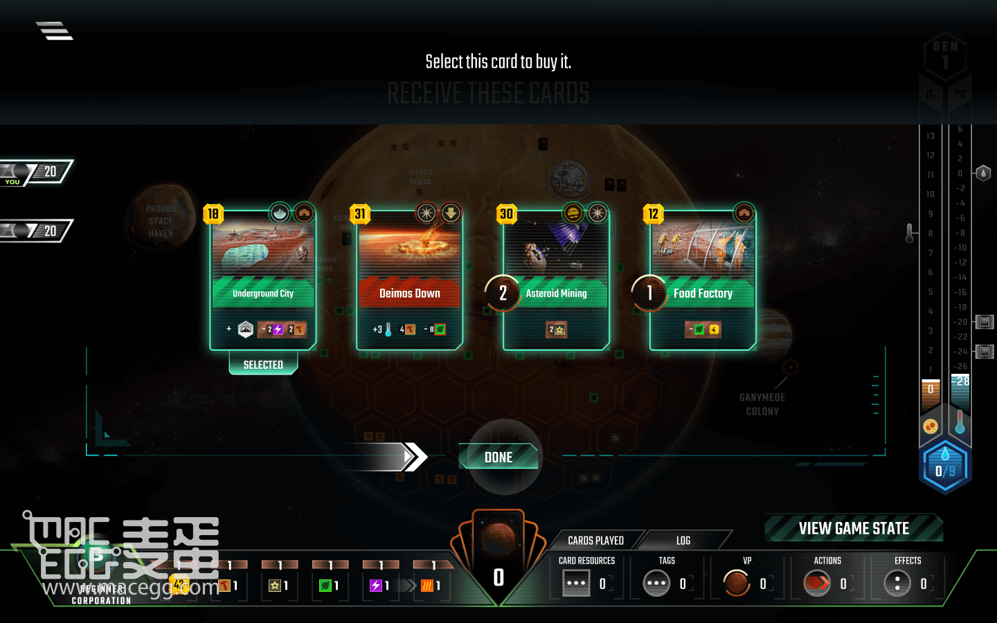 殖民火星 Terraforming Mars for Mac v2.0000.3.12730 英文原生版附DLC-2