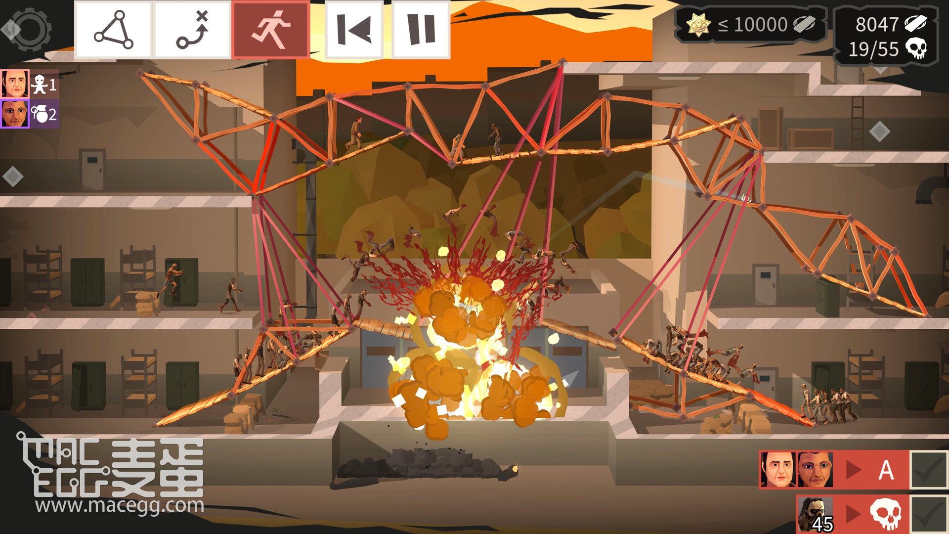 桥梁建造师：行尸走肉 Bridge Constructor: The Walking Dead for Mac v1.0中文原生版-4